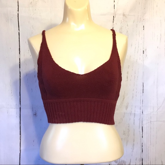 Urban Outfitters Tops - OUT FROM UNDER raspberry knit crop tank